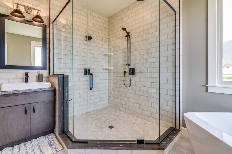 Open Concept Shower with Minimal Framing